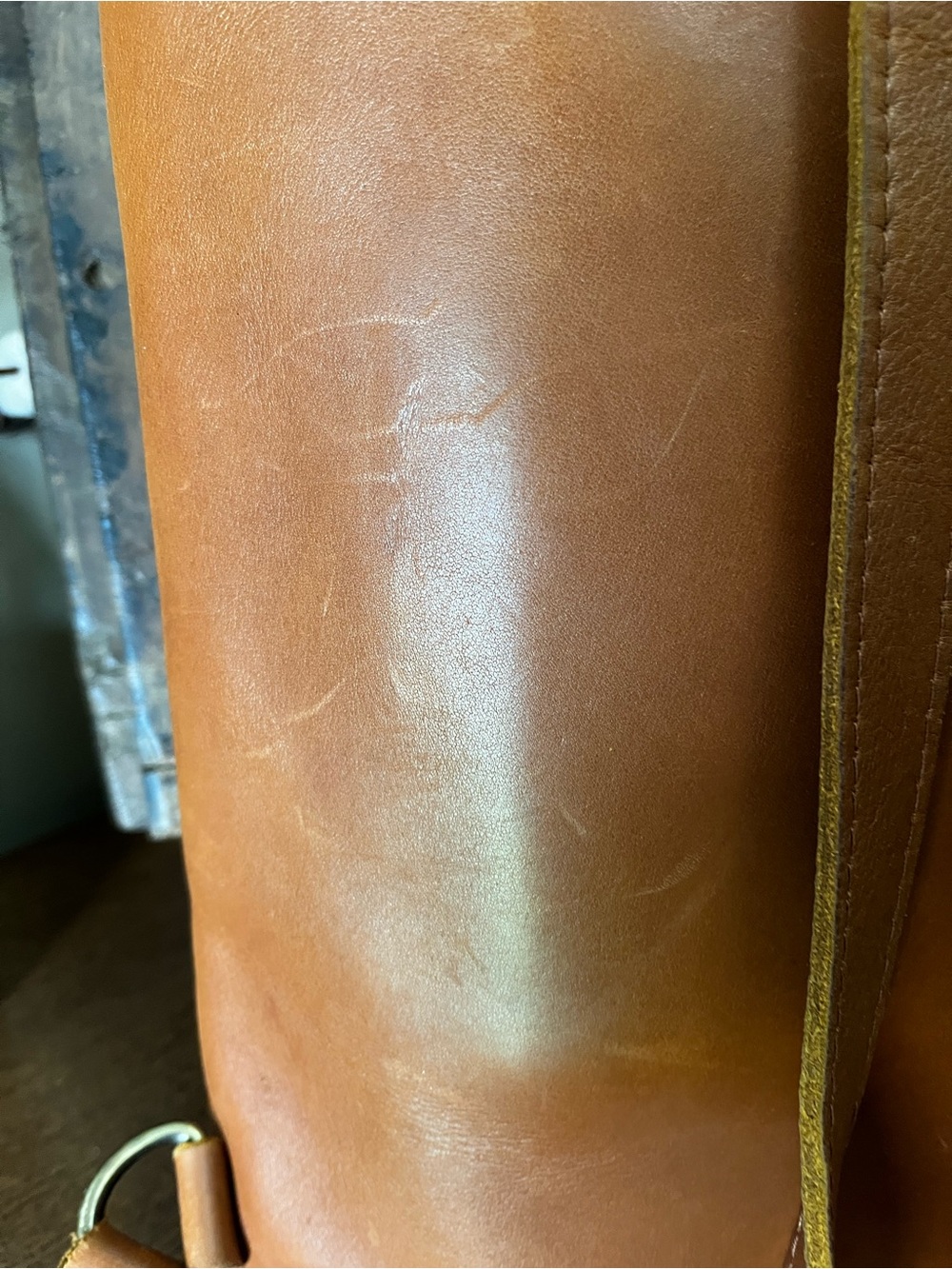 Portland Leather Honey Laptop Backpack - Picture 3 of 5